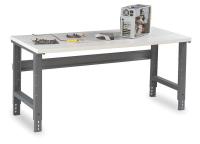 1PB17 Workbench, 60Wx36Dx29-3/8 to 36-7/8 in. H