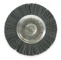 1PBH3 Wheel Brush, 4 In Dia, Nylon (X-Coarse)