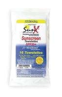 1PBT7 Sunscreen, Towelettes, SPF30, PK 16