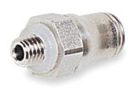 1PFW6 Male Connector, SS, 5/32 In Or 4mm, PK 2