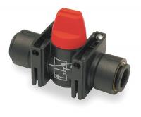 1PGB4 Nylon Mini Ball Valve, TubexTube, 3/8 In