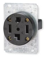 1PKB1 Flush Receptacle, 30 Amps AC, 14-30R, Black