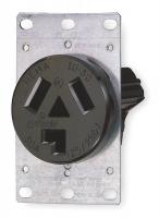 1PKB4 Flush Receptacle, 30 Amps AC, 10-30R, Black