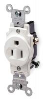1PKB7 Single Receptacle, 15 Amps AC, 5-15R, White