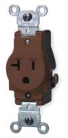 1PKB8 Single Receptacle, 20 Amps AC, 5-20R, Brown