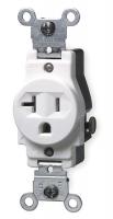 1PKC1 Single Receptacle, 20 Amps AC, 5-20R, White