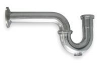 1PNL3 P Trap, 17 Gauge, Brass, Pipe Dia 1 1/2 In