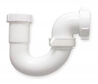 1PNX2 J Bend w/Elbow, Plastic, Pipe 1 1/2 In