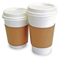 1PTV3 Hot Cup Sleeves, L, Corrugated, Pk1200