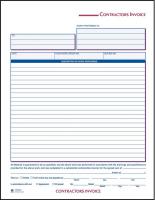 1PWD2 Contractors Invoice Book, 11 2/5 In