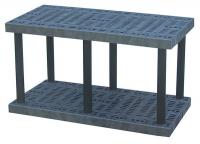 1PWY1 Plastic Bulk Shelving, Heavy Duty, W48, H27