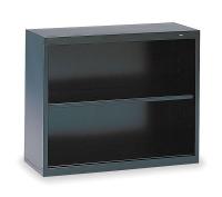 1PX69 Welded Steel Bookcase, H 28, 1 Shelf, Black