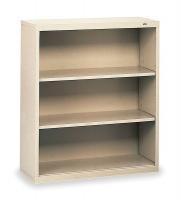 1PX73 Welded Steel Bookcase, H 40, 2 Shelf, Putty