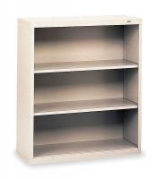 1PX74 Welded Steel Bookcase, H 40, 2 Shelf, Gray