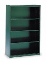 1PX75 Welded Steel Bookcase, H 52, 3 Shelf, Black