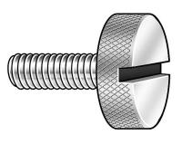 1PY69 Thumb Screw, Knurled, 8-32x1/2 L, Pk5