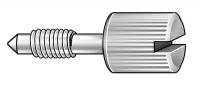 1PY78 Panel Screw, Knurled, 4-40x1/2 L, Pk5