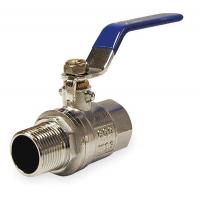 1PYX4 CP Brass Ball Valve, FNPT x MNPT, 3/4 In