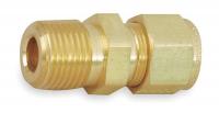 1PZW8 Male Connector, 3/8 In Pipe Sz, Brass