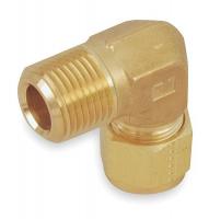 1PZR5 Male Elbow, 3/8 In Pipe Sz, Brass