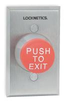 1RAD7 Push to Exit Button, Red, Steel