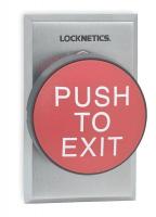 1RAD9 Push to Exit Button, Red, Steel