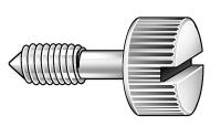1RB90 Panel Screw, Knurl, 4-40x27/32 L, Pk5