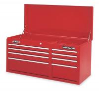 1RC74 Tool Chest, 8 Drawer, Red, 40 1/2 In, Ball