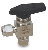 1RCH3 SS Ball Valve, Angle, Comp. x Comp., 1/8 In
