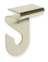 1RCJ9 Suspended Ceiling Hook, Steel, Brass, PK 2