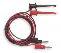 1RK16 Mini Hook Test Leads, 24 In. L, Black/Red