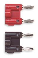 1RK22 Double Banana Plug, 5000VDC, 15A, Black