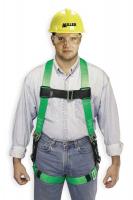 1RK89 Full Body Harness, Universal, 400 lb, Green