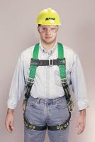 1RK91 Full Body Harness, Universal, 400 lb, Green