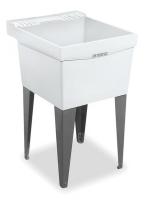 1RLN7 Utility Sink, Thermoplastic, With Legs