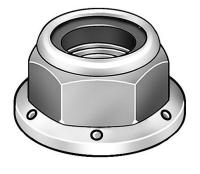 4CAP4 Flange Locknut, Stl, 1/2-13, PK25