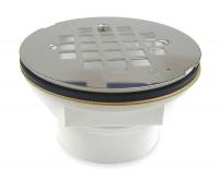 1RLU9 Shower Drain, Solvent Weld, PVC, SS Grid