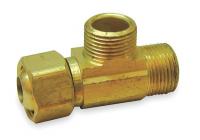 1RLX6 Supply Extender Tee, Brass, 3/8 x 3/8 In