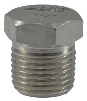 1RRH5 Hex Head Plug, 1 In, 304 SS, 3000 PSI