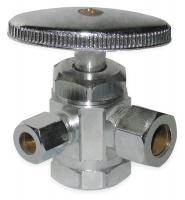 1RWG8 Multi-Turn Stop, 3-Way, 1/2x3/8x1/4 In