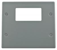 1RYT4 Raceway Plate, Two Gang, Gray