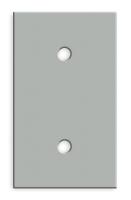 1RYY7 Steel Plate, One Gang Blank, Gray