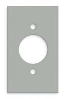 1RZA6 Steel Plate, Single Gang, 1.40 In, Gray