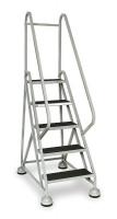1TGY4 Rolling Ladder, Hndrl, Platfm 45 In H