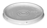 1TME8 Plastic Pail Lid, White, For Use w/1TME2