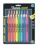 1TNE9 Highlighter, Assorted Colors, PK 8