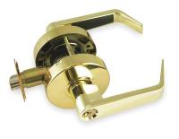1TPJ6 Lever Lockset, Medium Duty, Brass, Entry