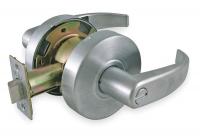 1TPK4 Lever Lockset, Medium Duty, Chrome, Privacy