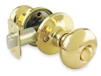 1TPU8 Lgt Duty Knob Lockset, Flat Ball, Privacy