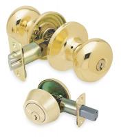 2VMW8 Lght Dty Knb Lockset w/Deadbolt, Entrance